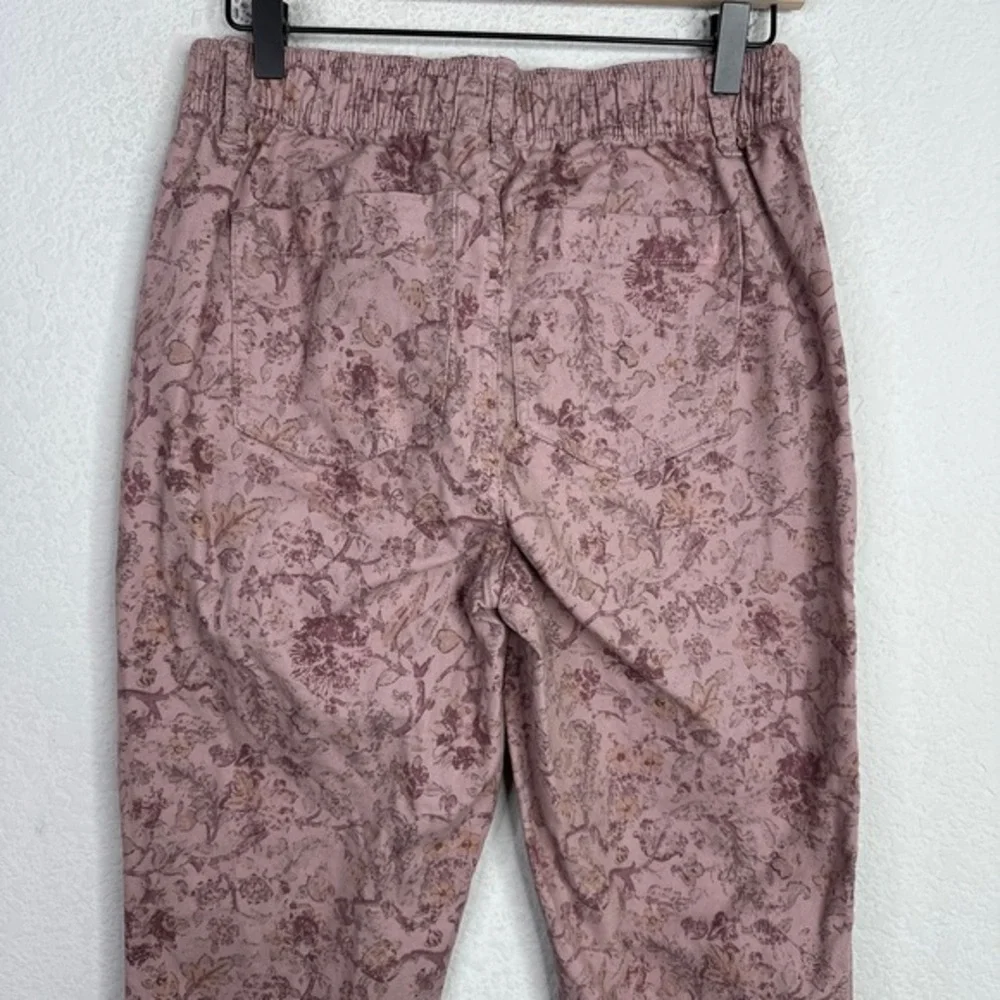 Knox Rose Pants Women Small Purple Pink Floral Paisley Elastic Waist Casual Boho